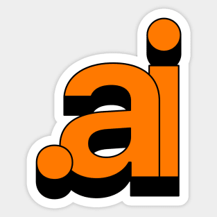 Typography design of Adobe Illustrator Extension .ai Sticker